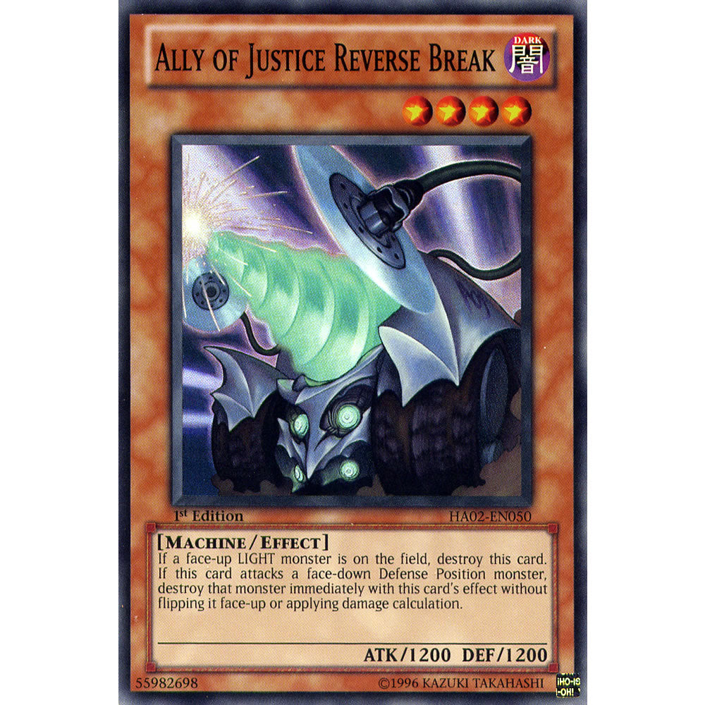 Ally of Justice Reverse Break HA02-EN050 Yu-Gi-Oh! Card from the Hidden Arsenal 2 Set