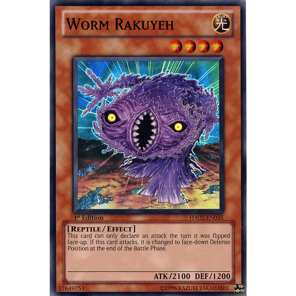 Worm Rakuyeh HA02-EN055 Yu-Gi-Oh! Card from the Hidden Arsenal 2 Set