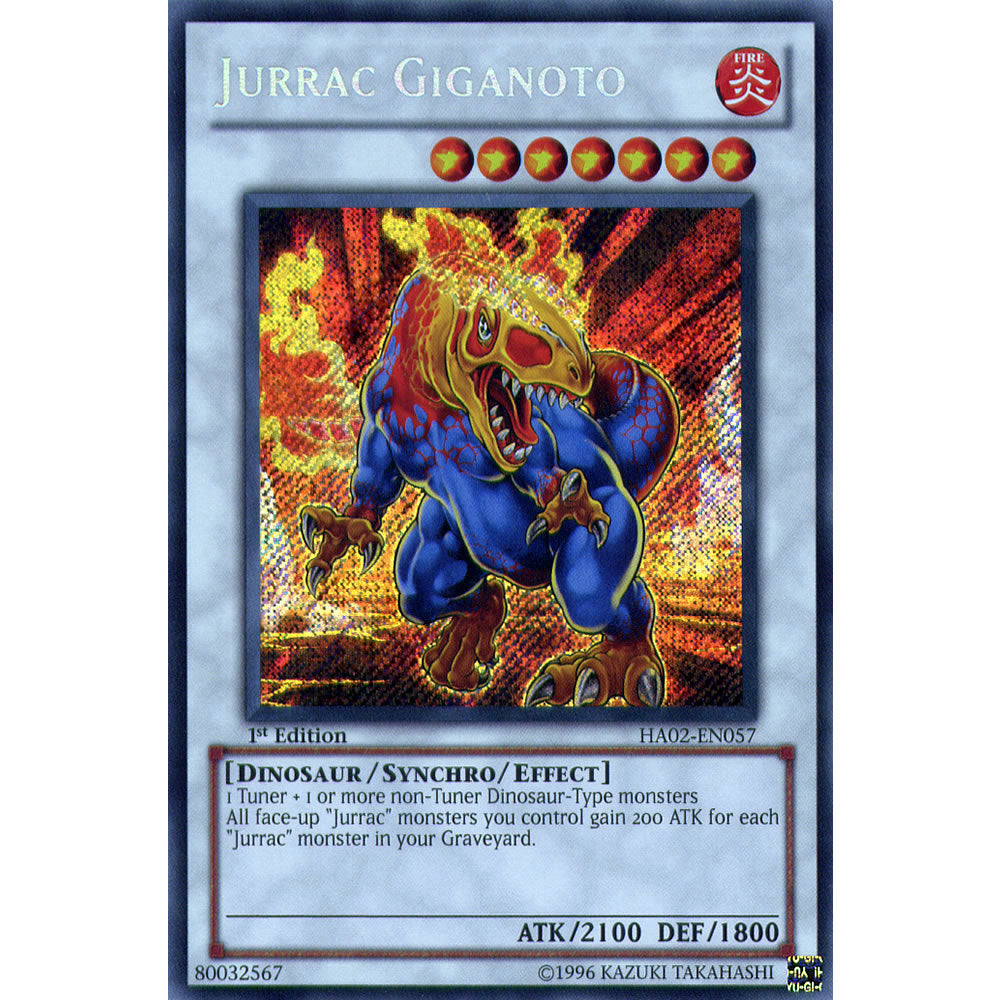 Jurrac Giganoto HA02-EN057 Yu-Gi-Oh! Card from the Hidden Arsenal 2 Set