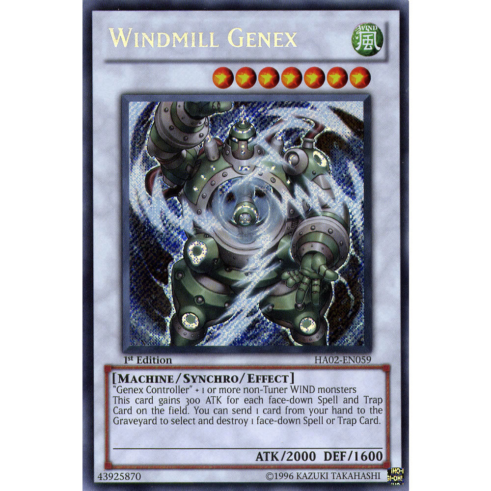 Windmill Genex HA02-EN059 Yu-Gi-Oh! Card from the Hidden Arsenal 2 Set
