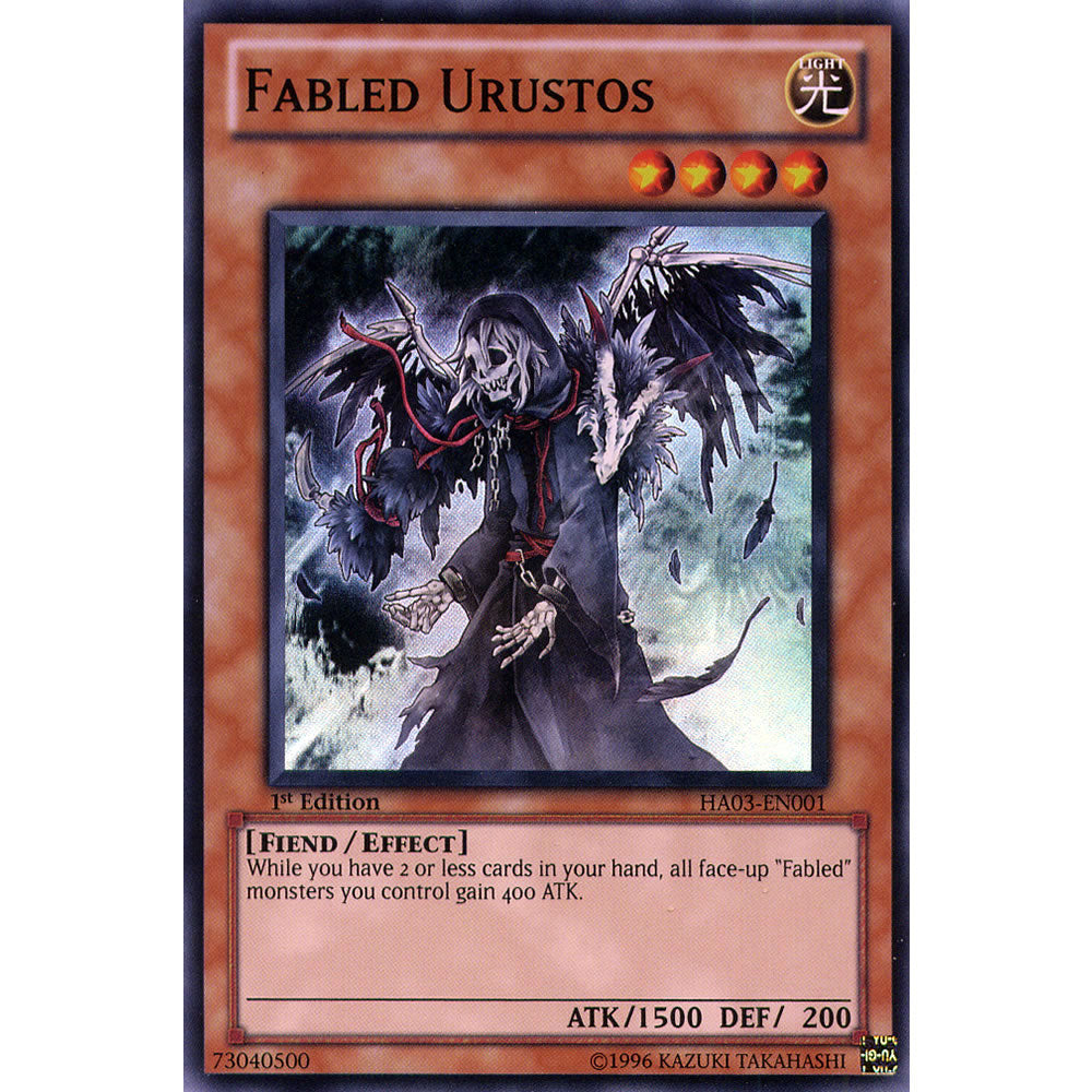 Fabled Urustos HA03-EN001 Yu-Gi-Oh! Card from the Hidden Arsenal 3 Set