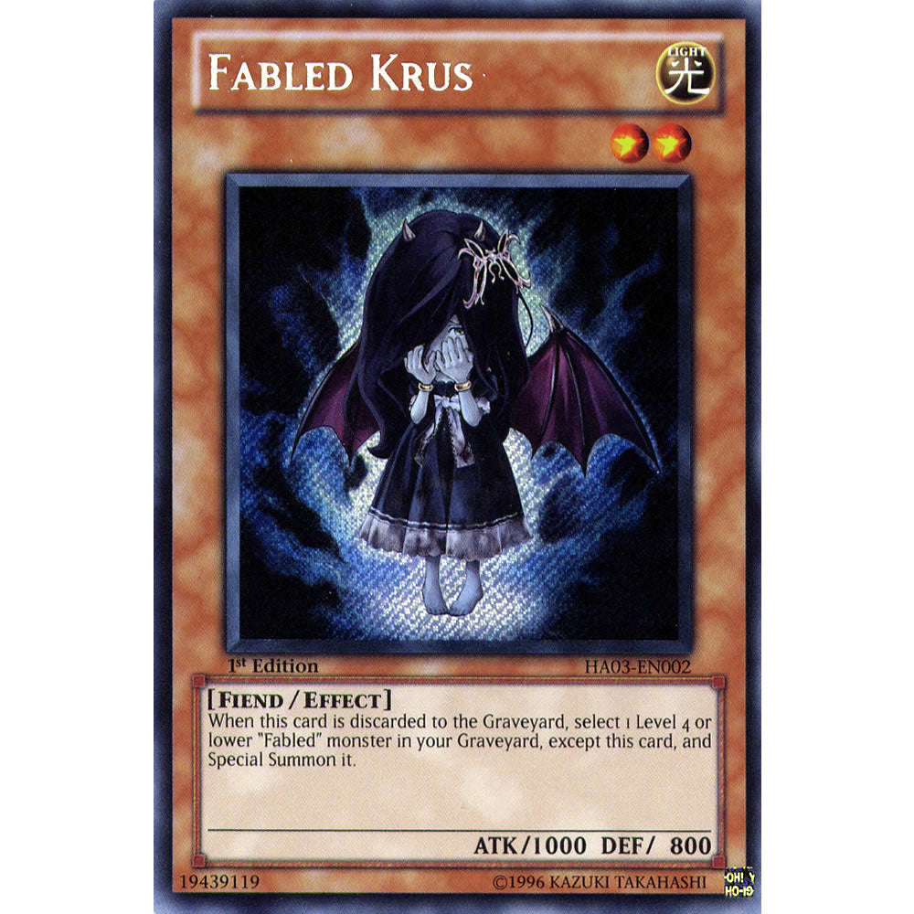 Fabled Krus HA03-EN002 Yu-Gi-Oh! Card from the Hidden Arsenal 3 Set