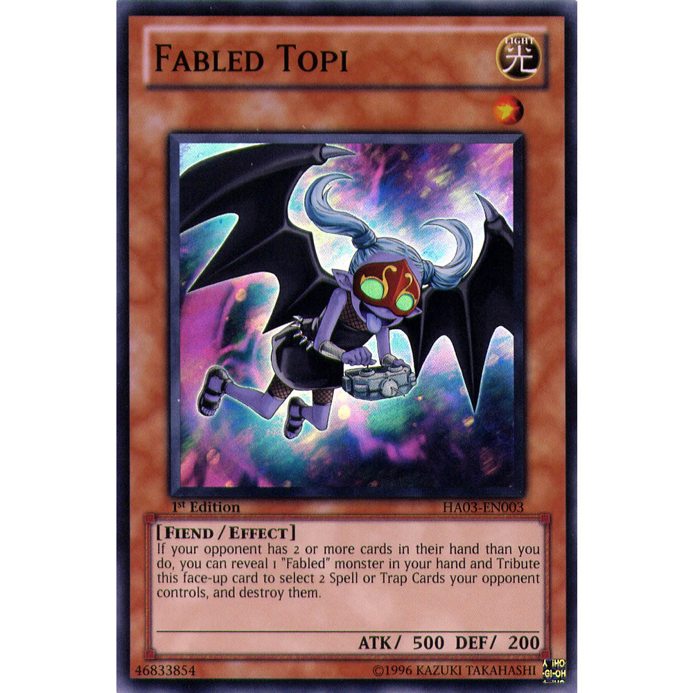 Fabled Topi HA03-EN003 Yu-Gi-Oh! Card from the Hidden Arsenal 3 Set