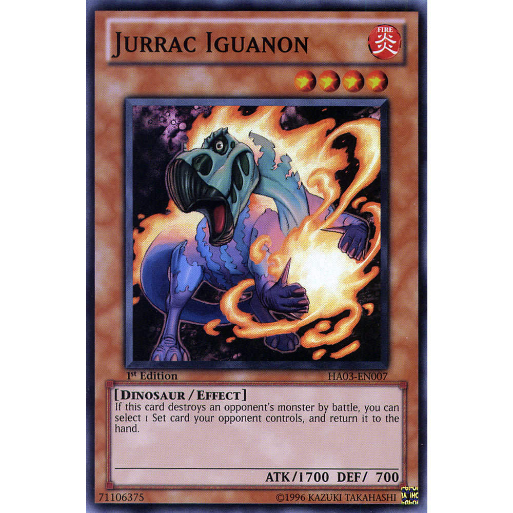 Jurrac Iguanon HA03-EN007 Yu-Gi-Oh! Card from the Hidden Arsenal 3 Set