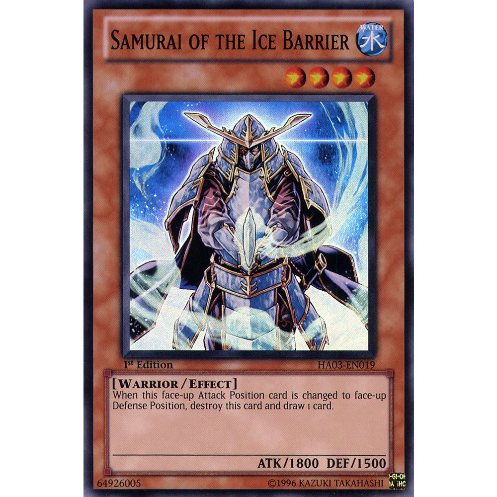 Samurai Of The Ice Barrier HA03-EN019 Yu-Gi-Oh! Card from the Hidden Arsenal 3 Set