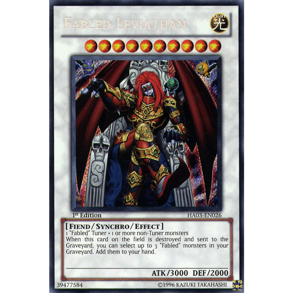 Fabled Leviathan HA03-EN026 Yu-Gi-Oh! Card from the Hidden Arsenal 3 Set