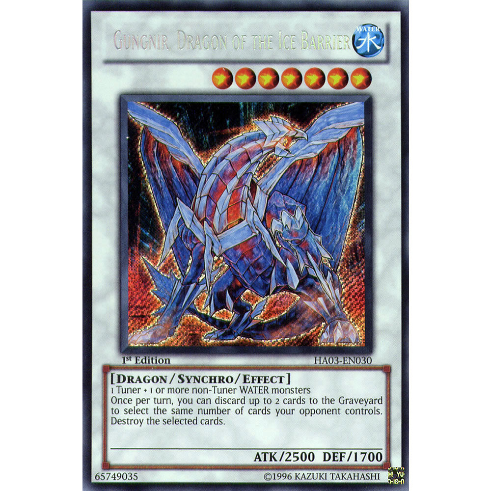 Gungnir, Dragon Of The Ice Barrier HA03-EN030 Yu-Gi-Oh! Card from the Hidden Arsenal 3 Set