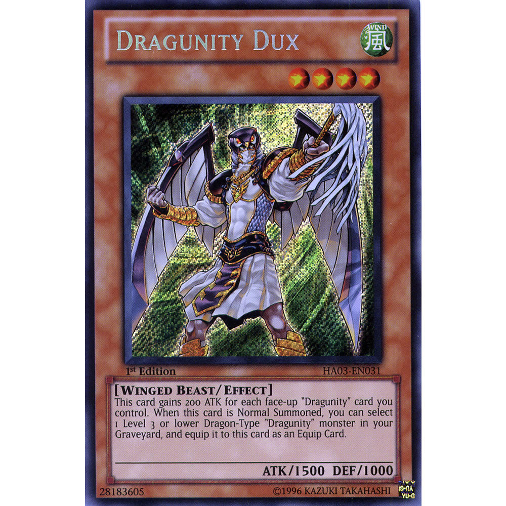 Dragunity Dux HA03-EN031 Yu-Gi-Oh! Card from the Hidden Arsenal 3 Set