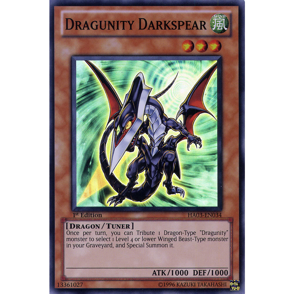 Dragunity Darkspear HA03-EN034 Yu-Gi-Oh! Card from the Hidden Arsenal 3 Set