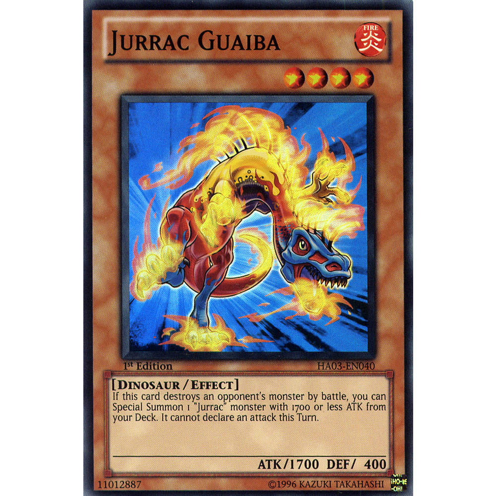 Jurrac Guaiba HA03-EN040 Yu-Gi-Oh! Card from the Hidden Arsenal 3 Set