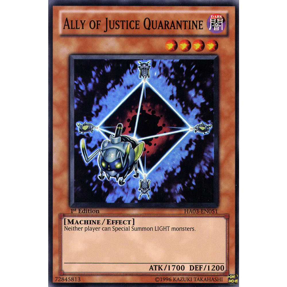Ally Of Justice Quarantine HA03-EN051 Yu-Gi-Oh! Card from the Hidden Arsenal 3 Set