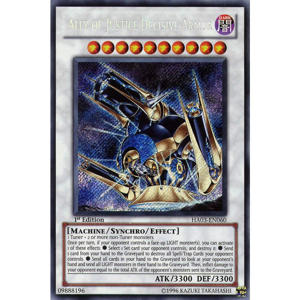 Ally Of Justice Decisive Armor HA03-EN060 Yu-Gi-Oh! Card from the Hidden Arsenal 3 Set