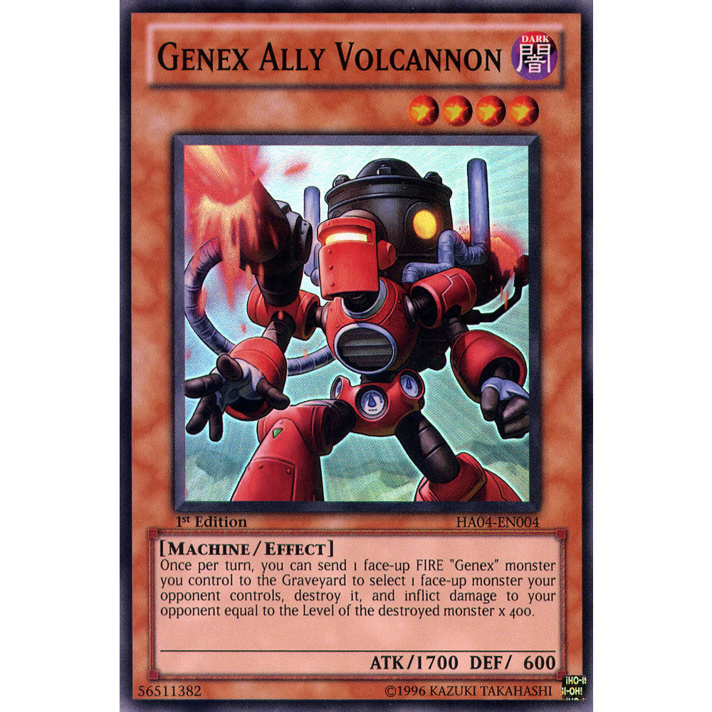 Genex Ally Volcannon HA04-EN004 Yu-Gi-Oh! Card from the Hidden Arsenal 4: Trishula's Triumph Set