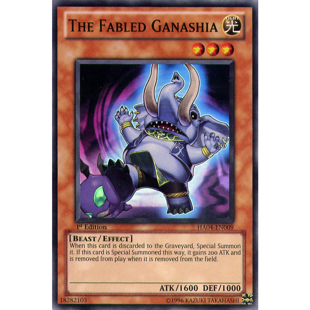 The Fabled Ganashia HA04-EN009 Yu-Gi-Oh! Card from the Hidden Arsenal 4: Trishula's Triumph Set