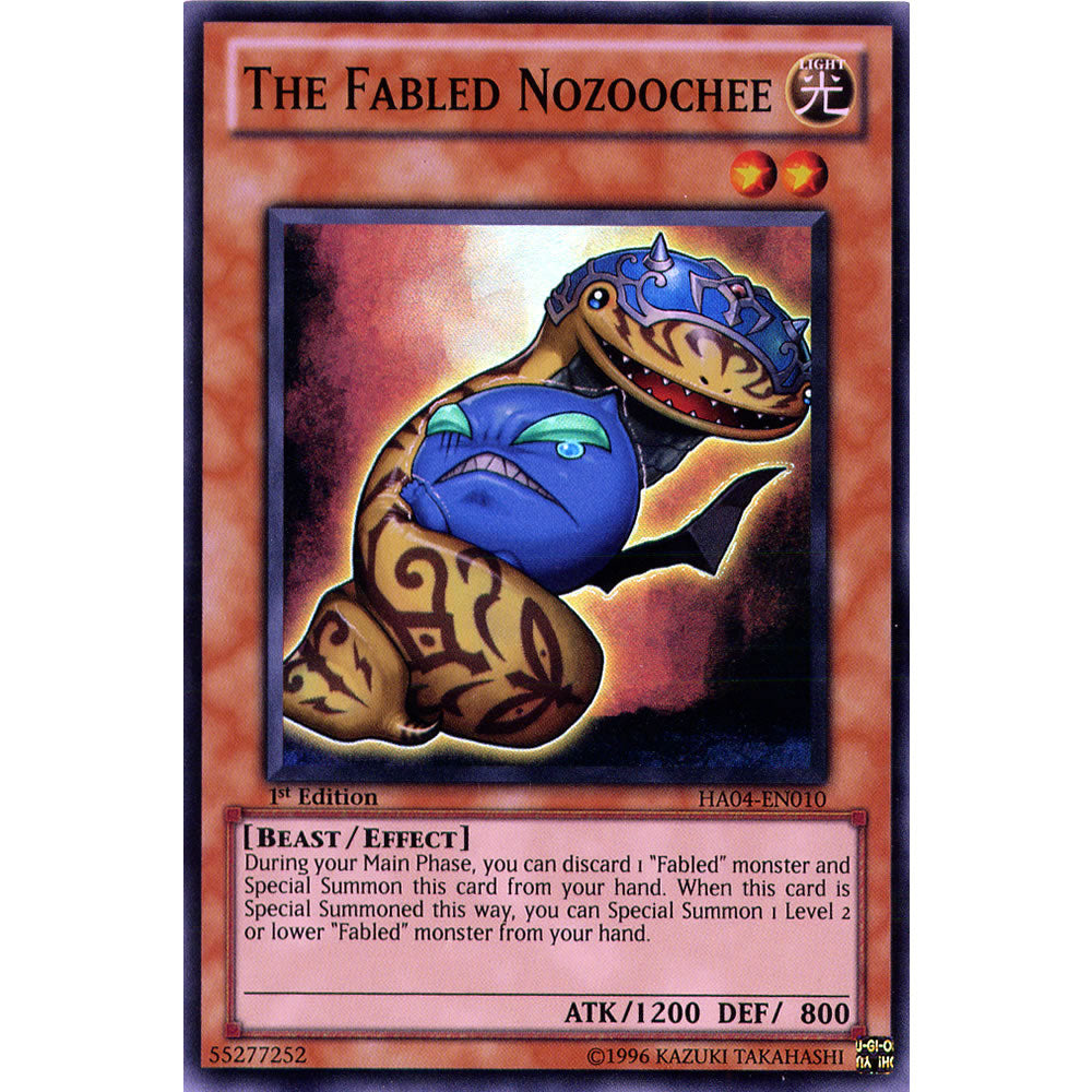 The Fabled Nozoochee HA04-EN010 Yu-Gi-Oh! Card from the Hidden Arsenal 4: Trishula's Triumph Set