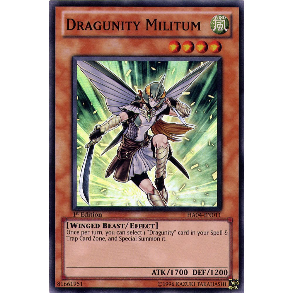 Dragunity Militum HA04-EN011 Yu-Gi-Oh! Card from the Hidden Arsenal 4: Trishula's Triumph Set