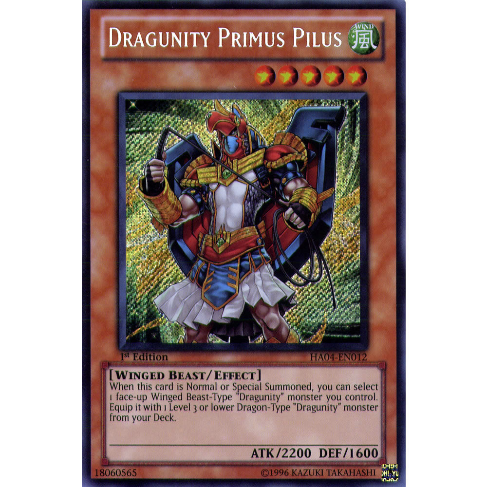 Dragunity Primus Pilus HA04-EN012 Yu-Gi-Oh! Card from the Hidden Arsenal 4: Trishula's Triumph Set