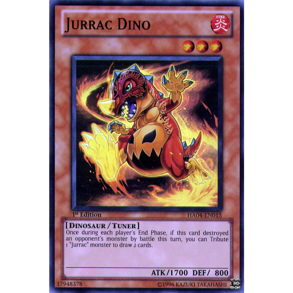 Jurrac Dino HA04-EN015 Yu-Gi-Oh! Card from the Hidden Arsenal 4: Trishula's Triumph Set