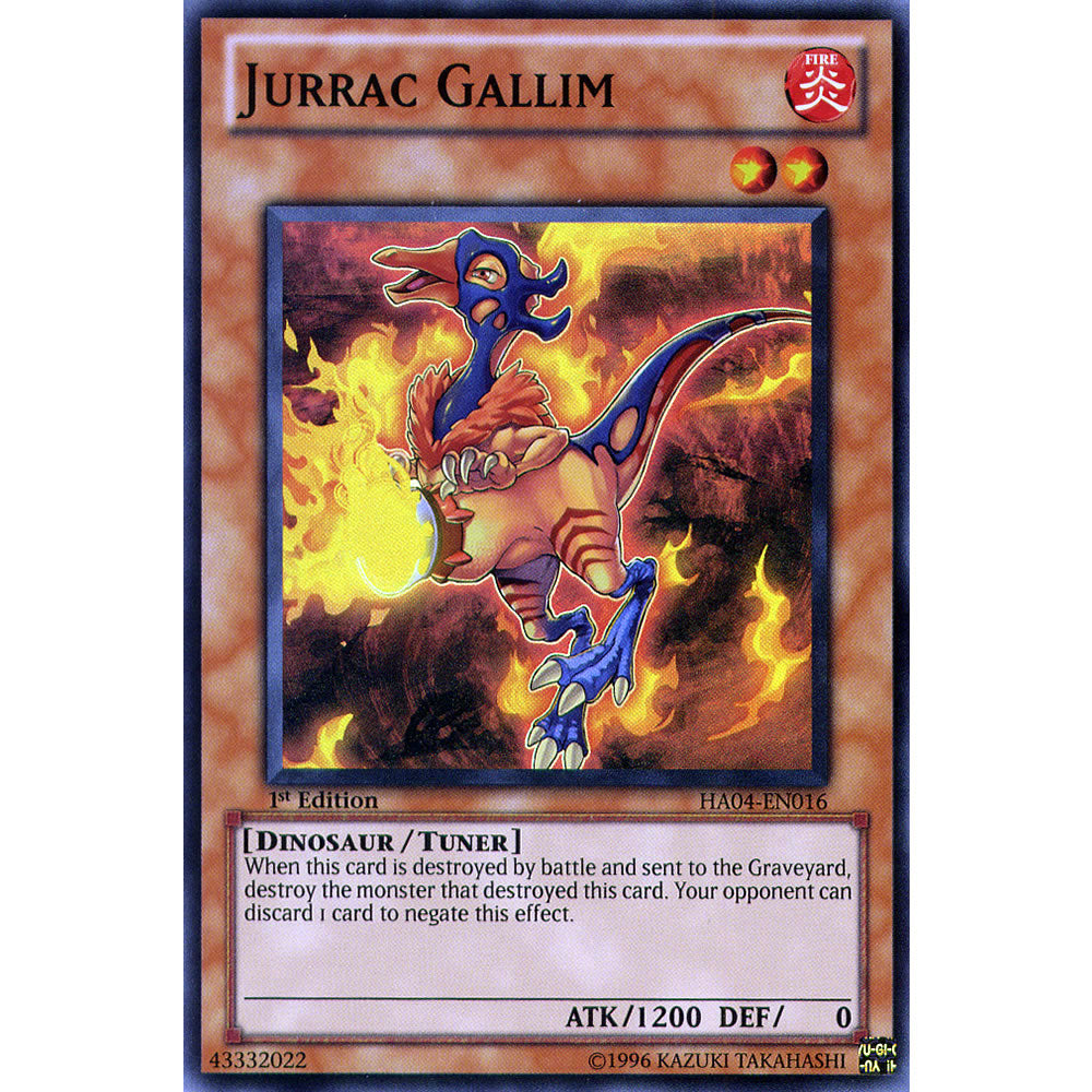 Jurrac Gallim HA04-EN016 Yu-Gi-Oh! Card from the Hidden Arsenal 4: Trishula's Triumph Set