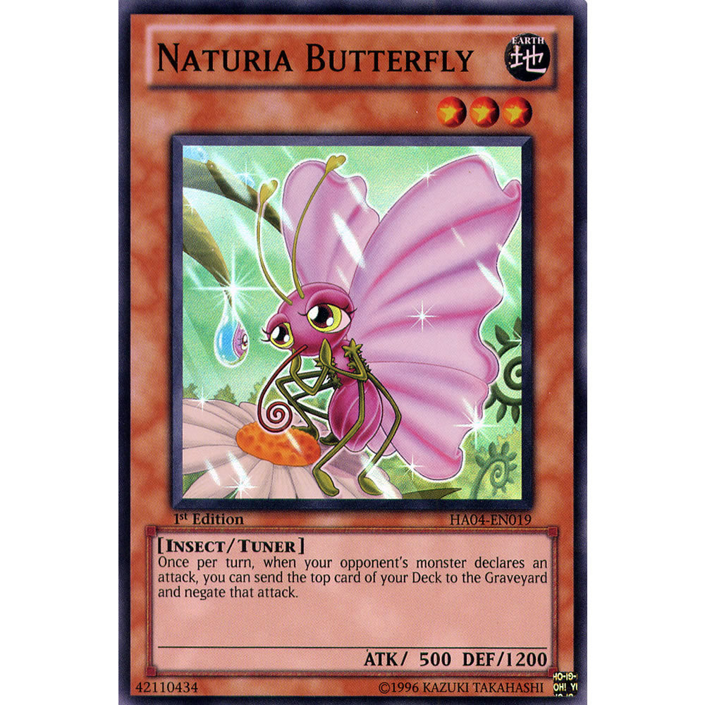 Naturia Butterfly HA04-EN019 Yu-Gi-Oh! Card from the Hidden Arsenal 4: Trishula's Triumph Set