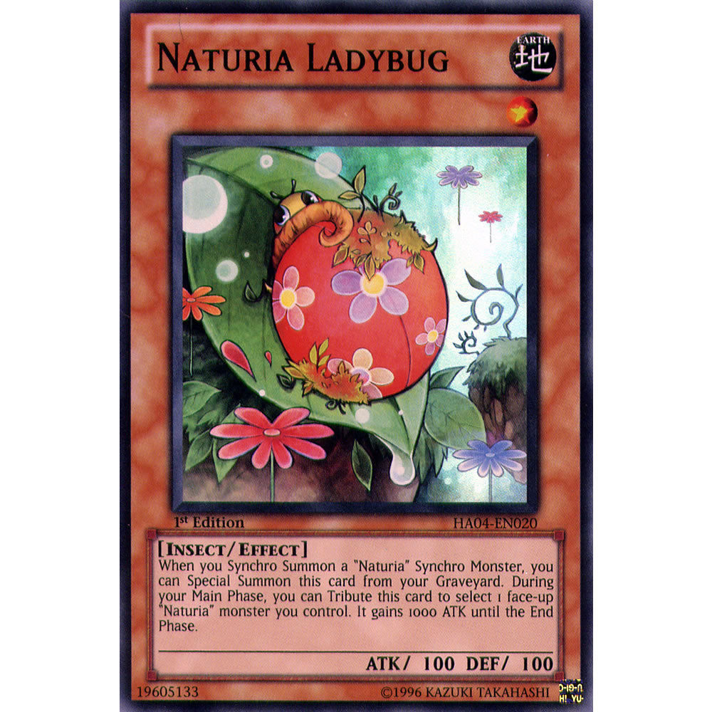 Naturia Ladybug HA04-EN020 Yu-Gi-Oh! Card from the Hidden Arsenal 4: Trishula's Triumph Set