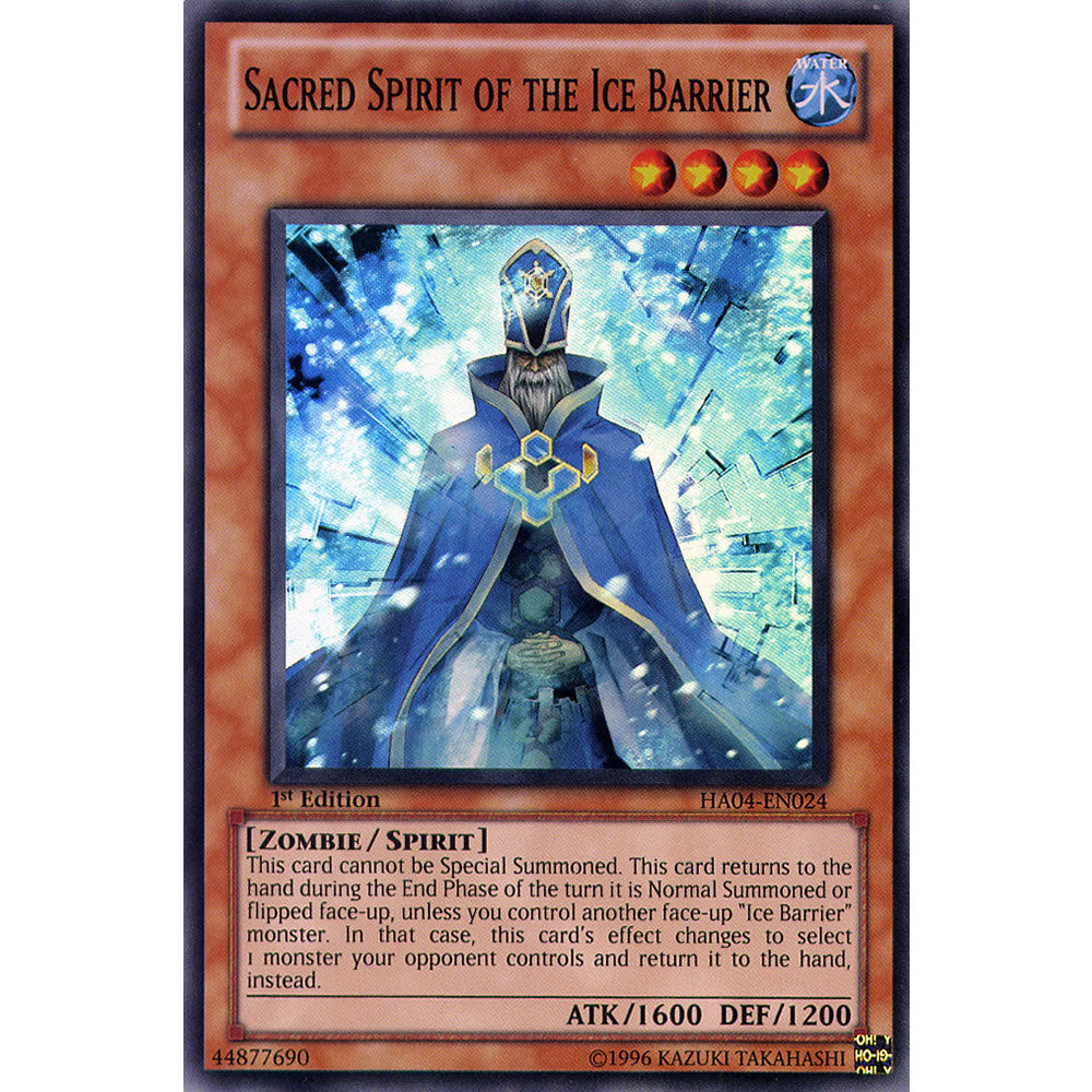 Sacred Spirit Of The Ice Barrier HA04-EN024 Yu-Gi-Oh! Card from the Hidden Arsenal 4: Trishula's Triumph Set