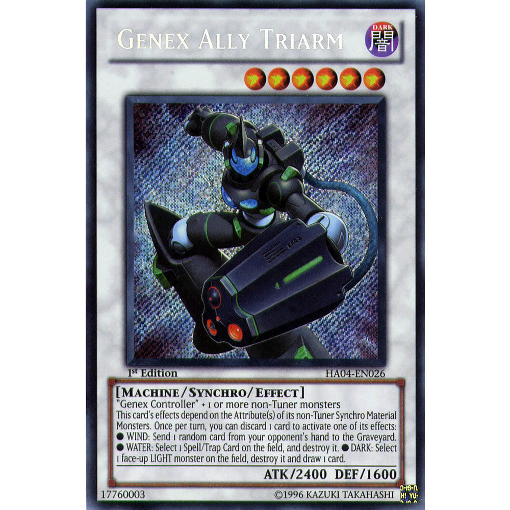 Genex Ally Triarm HA04-EN026 Yu-Gi-Oh! Card from the Hidden Arsenal 4: Trishula's Triumph Set