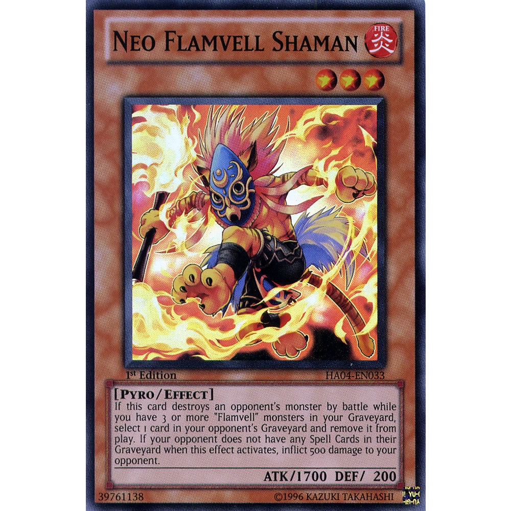 Neo Flamvell Shaman HA04-EN033 Yu-Gi-Oh! Card from the Hidden Arsenal 4: Trishula's Triumph Set