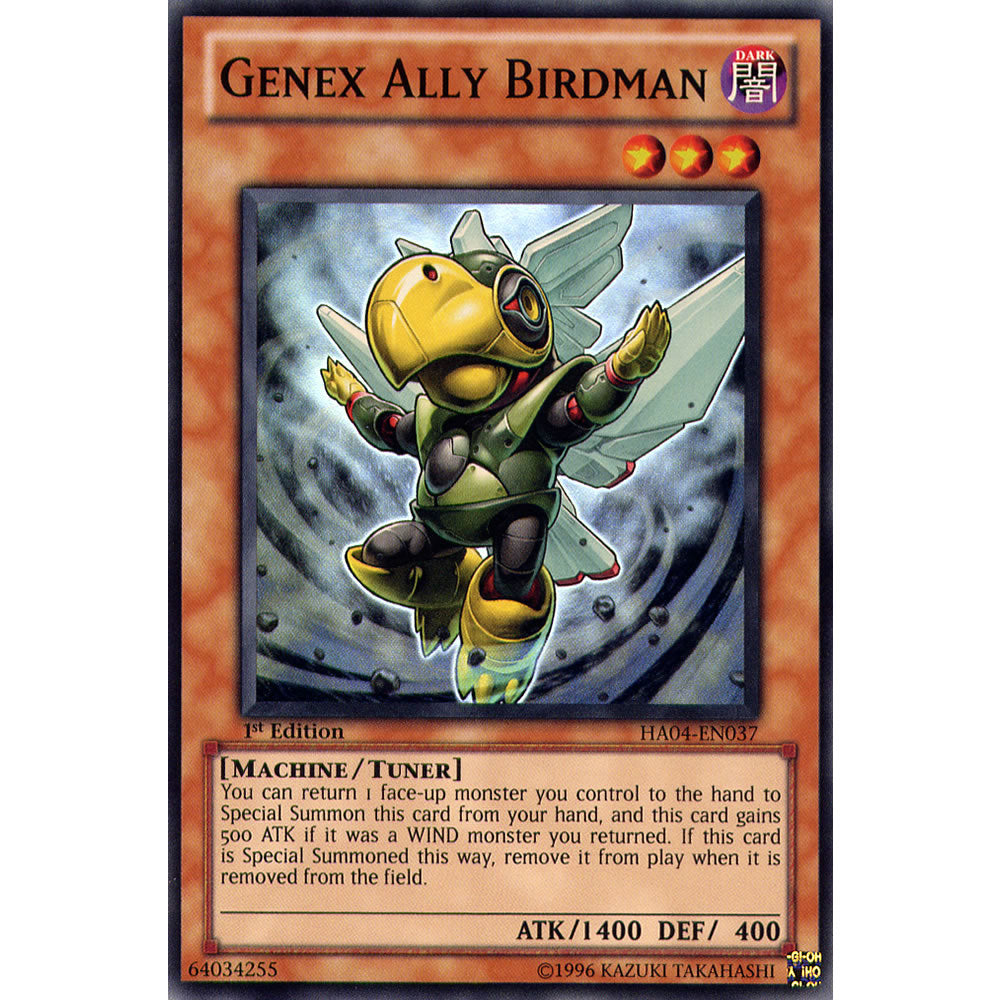 Genex Ally Birdman HA04-EN037 Yu-Gi-Oh! Card from the Hidden Arsenal 4: Trishula's Triumph Set