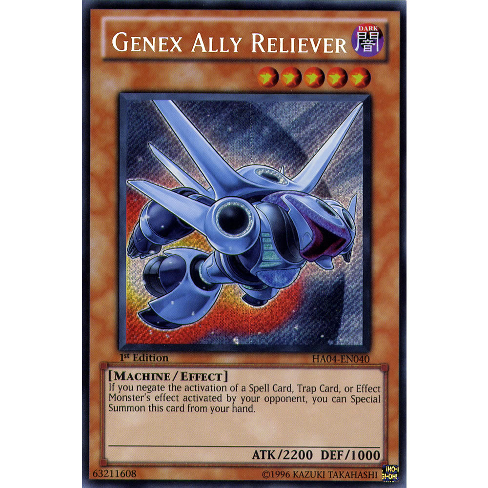 Genex Ally Reliever HA04-EN040 Yu-Gi-Oh! Card from the Hidden Arsenal 4: Trishula's Triumph Set
