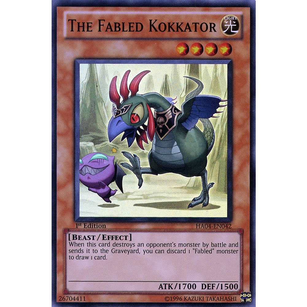 The Fabled Kokkator HA04-EN042 Yu-Gi-Oh! Card from the Hidden Arsenal 4: Trishula's Triumph Set