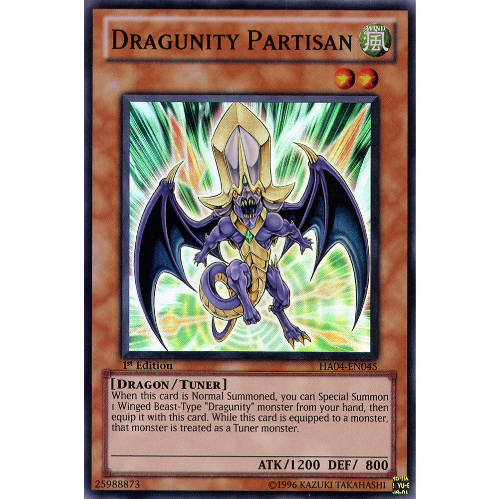Dragunity Partisan HA04-EN045 Yu-Gi-Oh! Card from the Hidden Arsenal 4: Trishula's Triumph Set