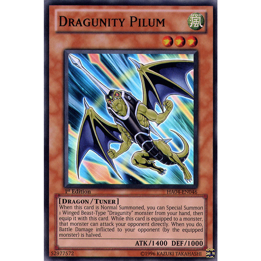 Dragunity Pilum HA04-EN046 Yu-Gi-Oh! Card from the Hidden Arsenal 4: Trishula's Triumph Set