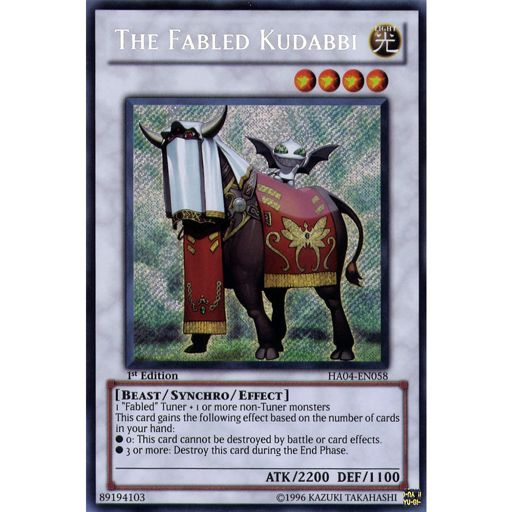 The Fabled Kudabbi HA04-EN058 Yu-Gi-Oh! Card from the Hidden Arsenal 4: Trishula's Triumph Set