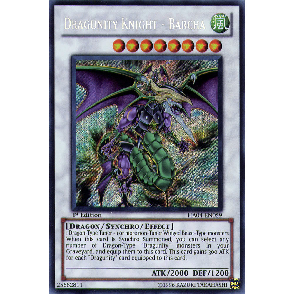 Dragunity Knight Barcha HA04-EN059 Yu-Gi-Oh! Card from the Hidden Arsenal 4: Trishula's Triumph Set