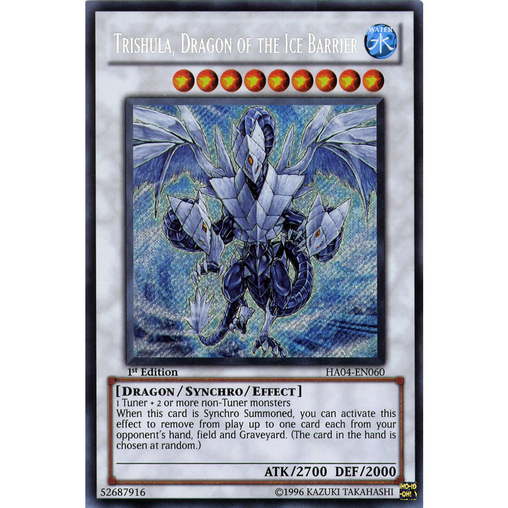 Trishula Dragon Of The Ice Barrier HA04-EN060 Yu-Gi-Oh! Card from the Hidden Arsenal 4: Trishula's Triumph Set