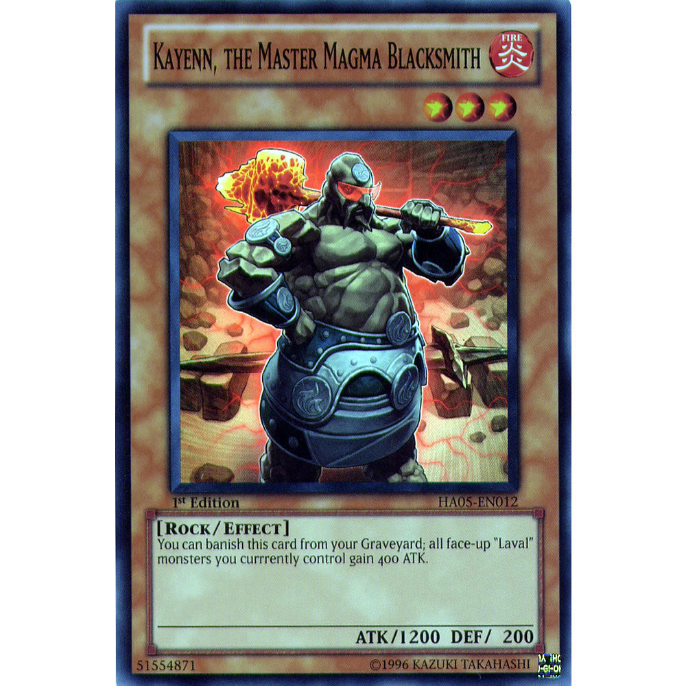 Kayenn, the Master Magma Blacksmith HA05-EN012 Yu-Gi-Oh! Card from the Hidden Arsenal 5: Steelswarm Invasion Set