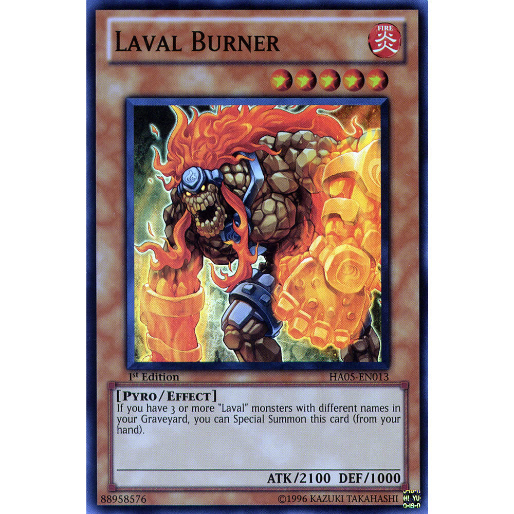 Laval Burner HA05-EN013 Yu-Gi-Oh! Card from the Hidden Arsenal 5: Steelswarm Invasion Set