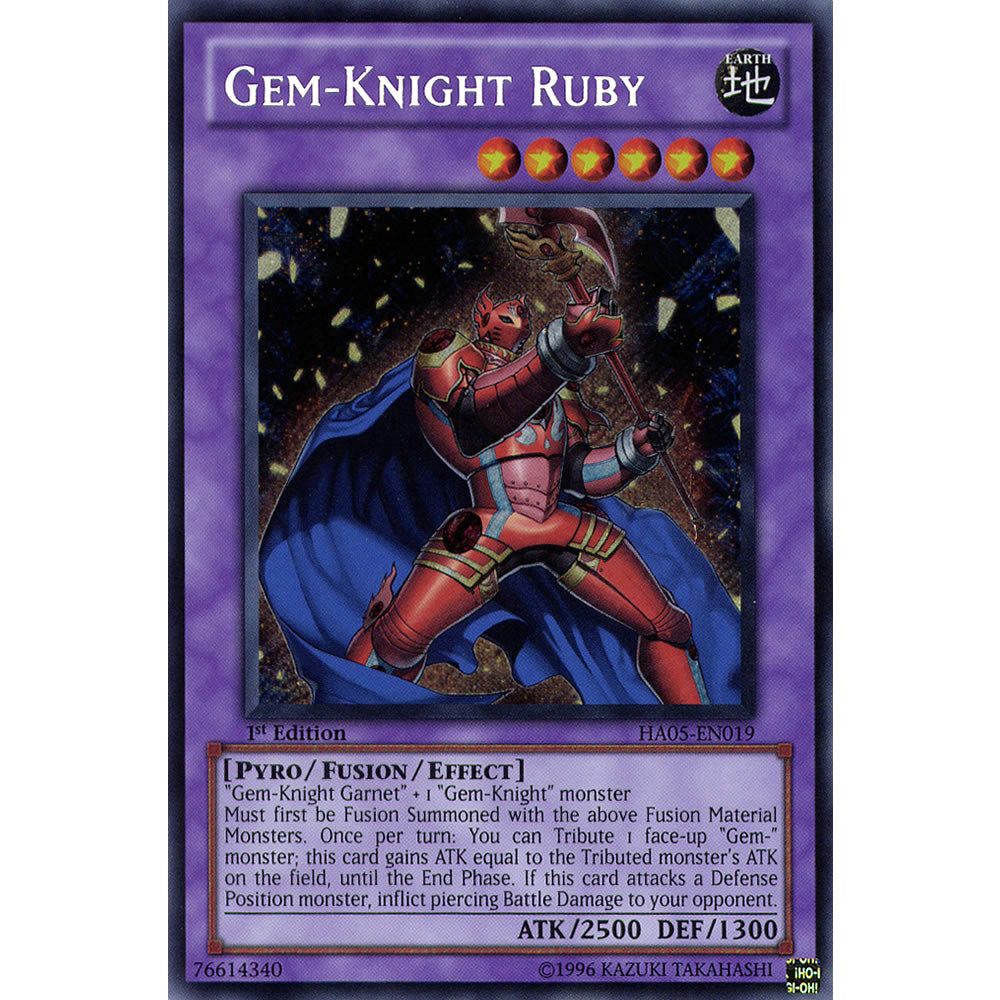 Gem-Knight Ruby HA05-EN019 Yu-Gi-Oh! Card from the Hidden Arsenal 5: Steelswarm Invasion Set