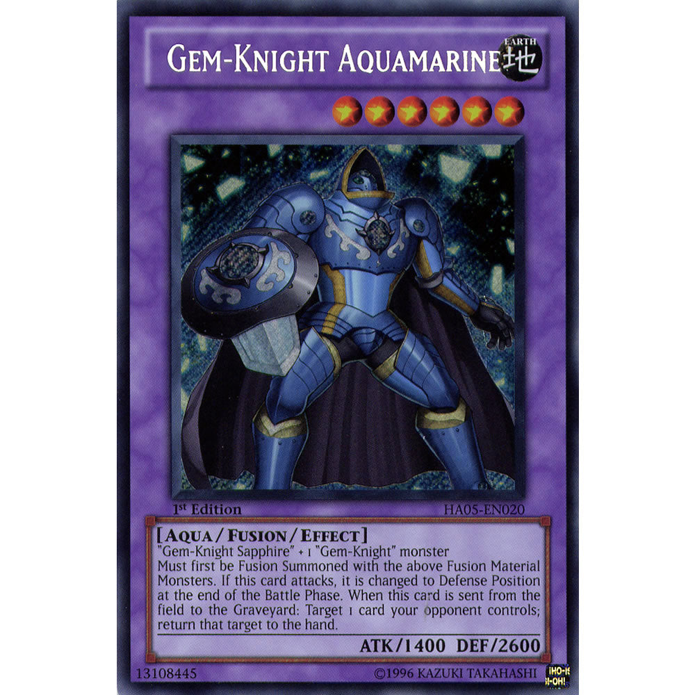Gem-Knight Aquamarine HA05-EN020 Yu-Gi-Oh! Card from the Hidden Arsenal 5: Steelswarm Invasion Set