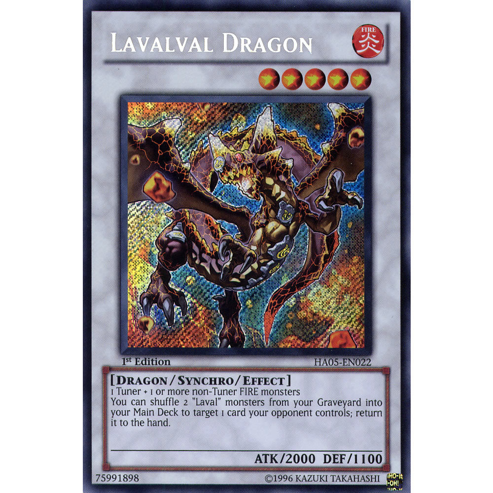 Lavalval Dragon HA05-EN022 Yu-Gi-Oh! Card from the Hidden Arsenal 5: Steelswarm Invasion Set
