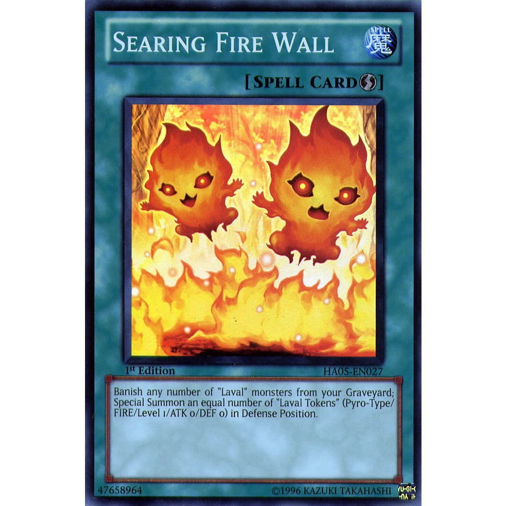 Searing Fire Wall HA05-EN027 Yu-Gi-Oh! Card from the Hidden Arsenal 5: Steelswarm Invasion Set