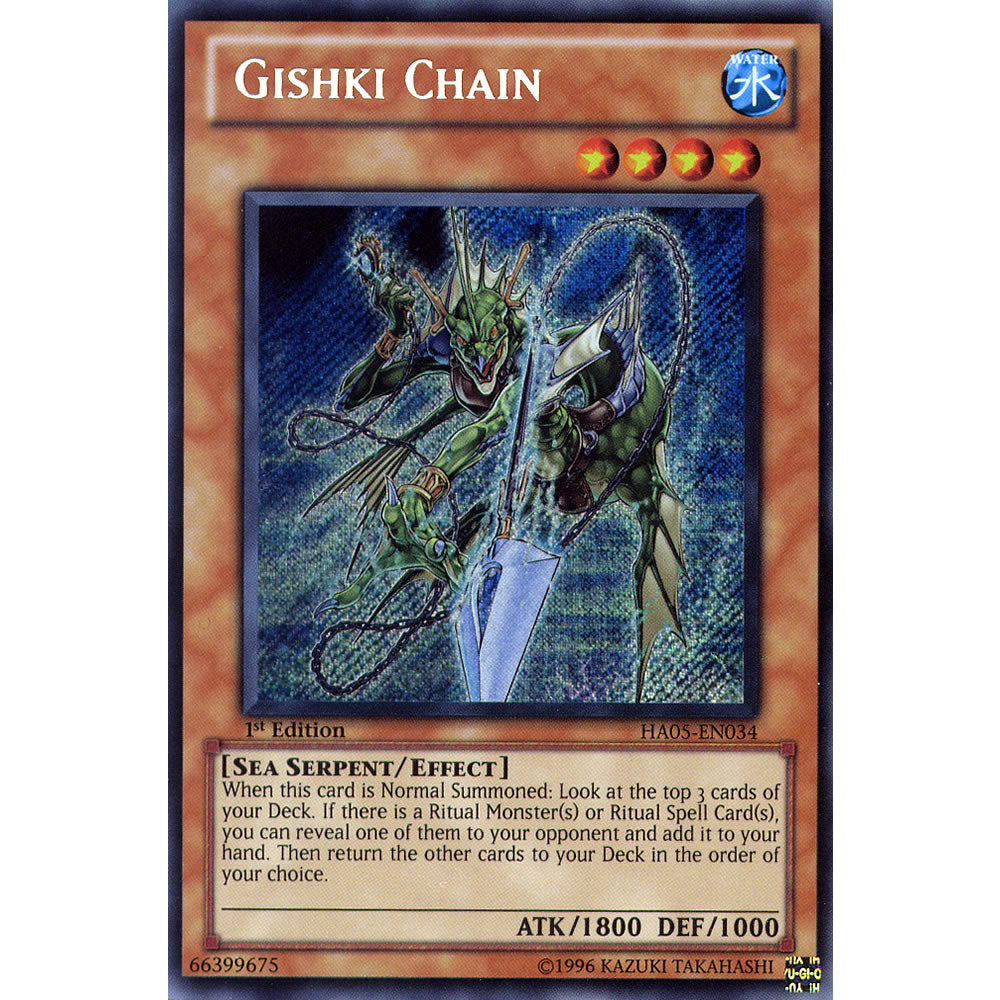 Gishki Chain HA05-EN034 Yu-Gi-Oh! Card from the Hidden Arsenal 5: Steelswarm Invasion Set