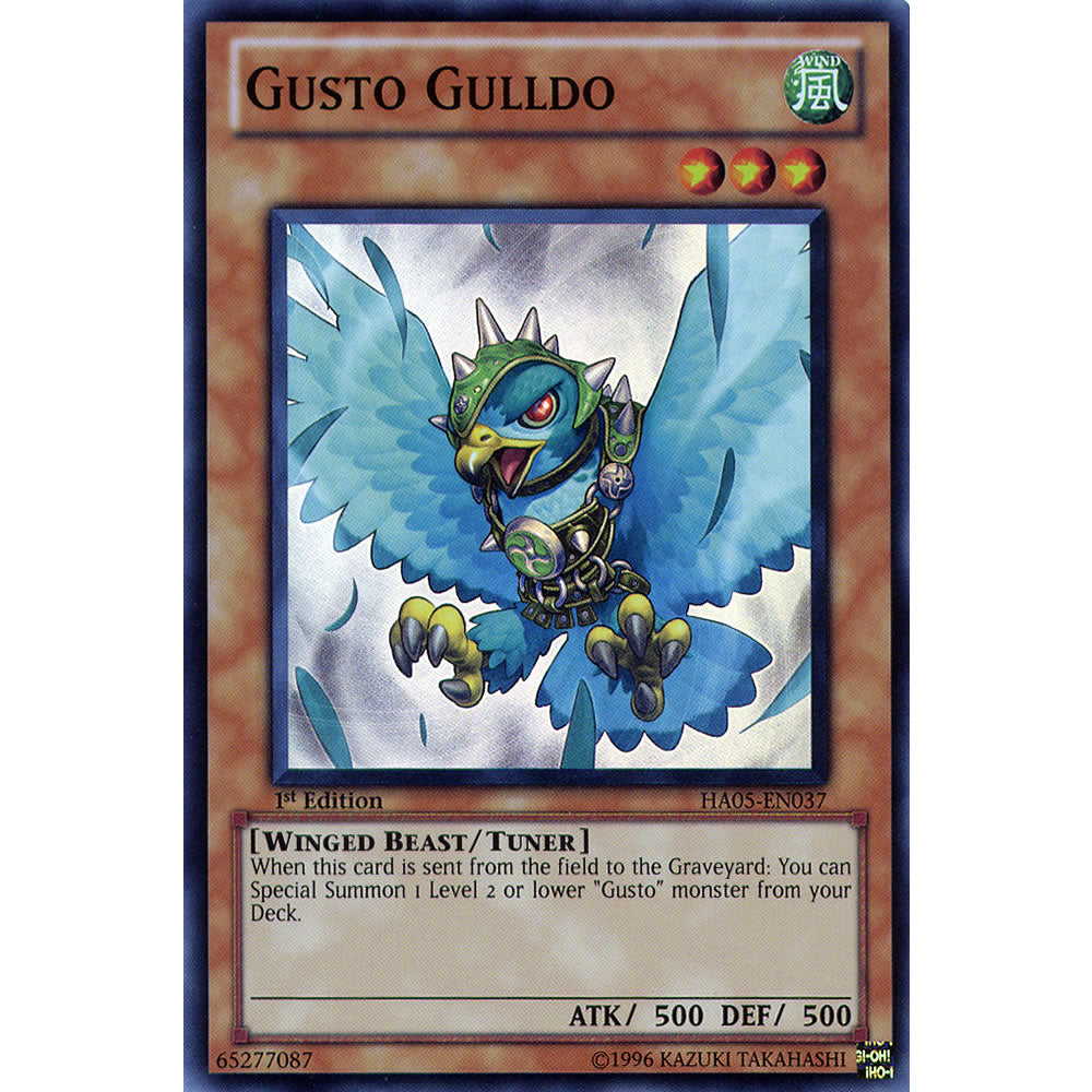 Gusto Gulldo HA05-EN037 Yu-Gi-Oh! Card from the Hidden Arsenal 5: Steelswarm Invasion Set
