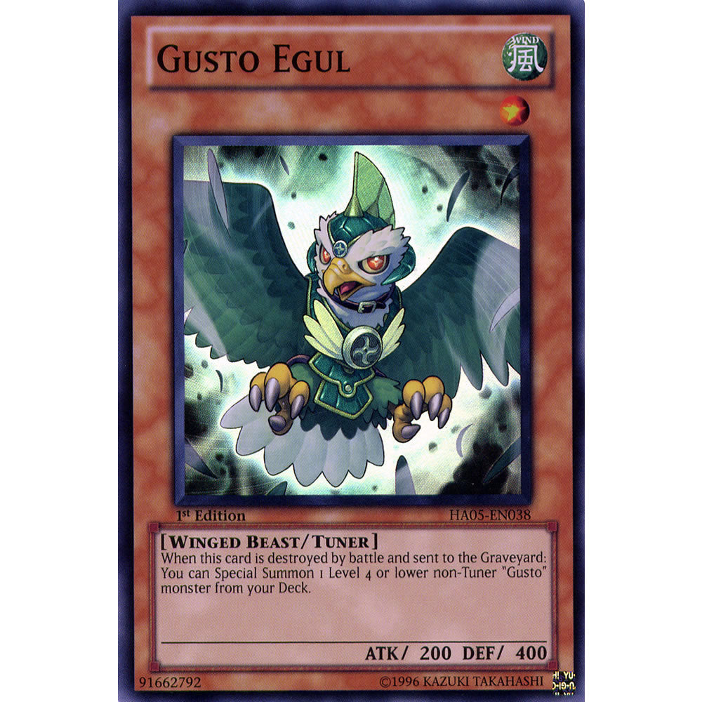 Gusto Egul HA05-EN038 Yu-Gi-Oh! Card from the Hidden Arsenal 5: Steelswarm Invasion Set