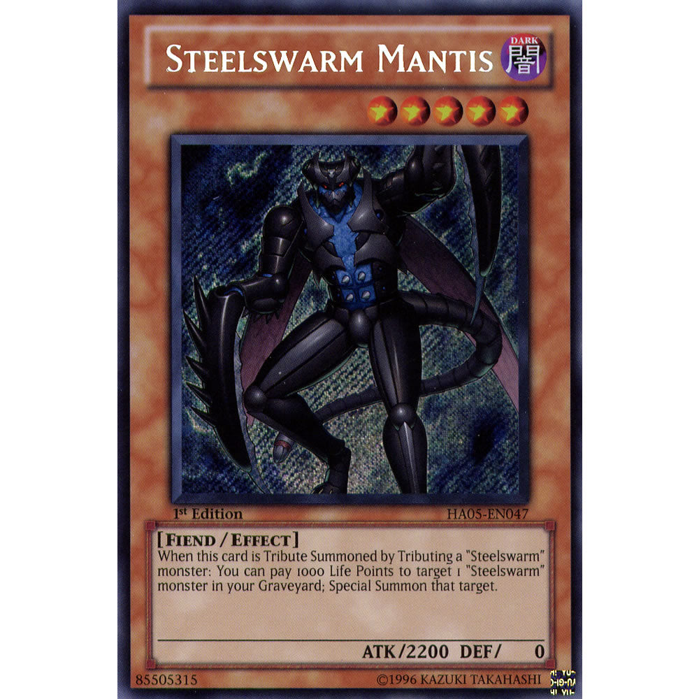 Steelswarm Mantis HA05-EN047 Yu-Gi-Oh! Card from the Hidden Arsenal 5: Steelswarm Invasion Set
