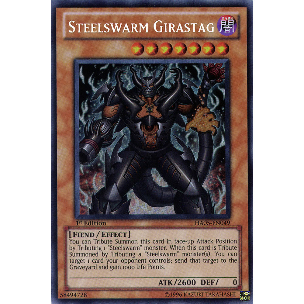Steelswarm Girastag HA05-EN049 Yu-Gi-Oh! Card from the Hidden Arsenal 5: Steelswarm Invasion Set