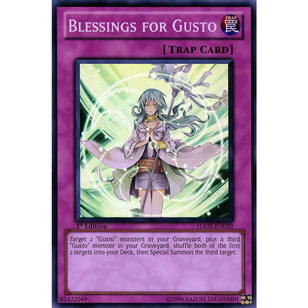 Blessings for Gusto HA05-EN059 Yu-Gi-Oh! Card from the Hidden Arsenal 5: Steelswarm Invasion Set