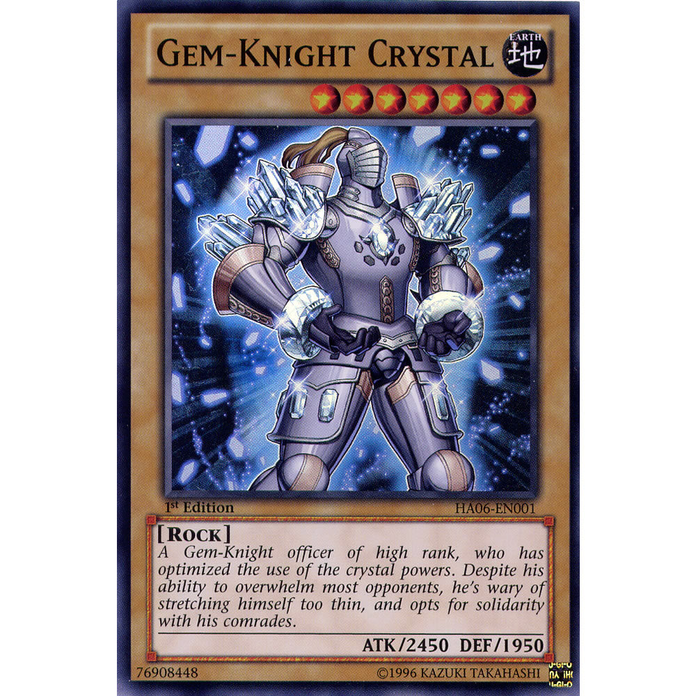 Gem-Knight Crystal HA06-EN001 Yu-Gi-Oh! Card from the Hidden Arsenal 6: Omega Xyz Set