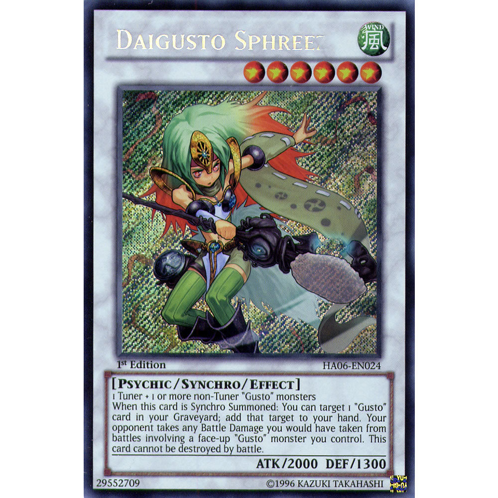 Daigusto Sphreez HA06-EN024 Yu-Gi-Oh! Card from the Hidden Arsenal 6: Omega Xyz Set